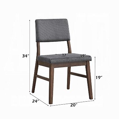 Koen Dining Side Chair Set of 2, Corduroy Cushion