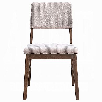 Koen Dining Side Chair Set of 2, Corduroy Cushion