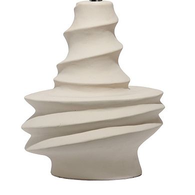 Liny Accent Table Lamp, Linen Shade, Modern Dynamic Ivory Base 29 Inch