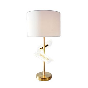 Limy 2 pc Table Lamp Set, White Shade, Classic Gold Base, 20 Inch