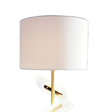 Limy 2pc Table Lamp Set, White Shade, Classic Gold Base, 20 Inch