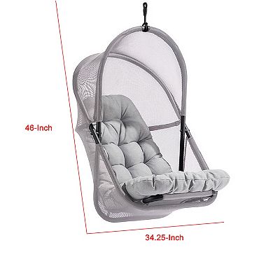 Bery Patio Hanging Swing Chair, Cushioned Mesh