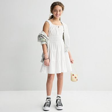 Girls 7-16 IZ Byer Ruched Bodice Tiered Dress & Purse