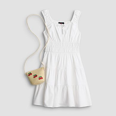 Girls 7-16 IZ Byer Ruched Bodice Tiered Dress & Purse