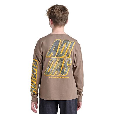 Boys 8-20 adidas Long Sleeve Rock Camo Graphic Tee