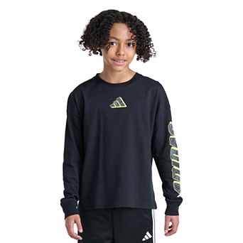 Boys 8-20 adidas Long Sleeve Rock Camo Graphic Tee