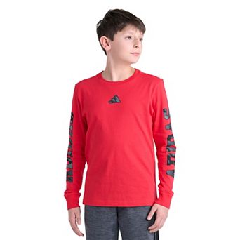 Boys 8-20 adidas Long Sleeve Camo Lineage Graphic Tee