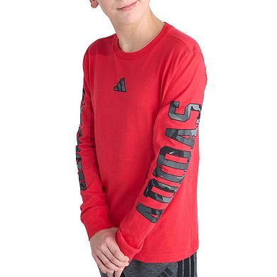 Boys 8-20 adidas Long Sleeve Camo Lineage Graphic Tee