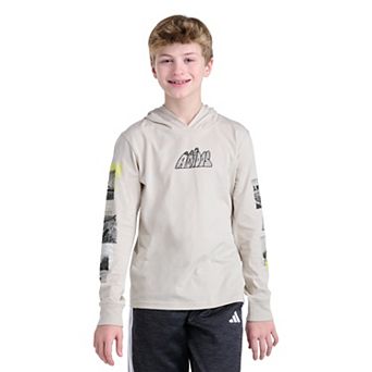 Boys 8-20 adidas Long Sleeve Hooded Photoreal Sport Tee