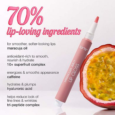 maracuja juicy lip plumping peptide gloss with charm