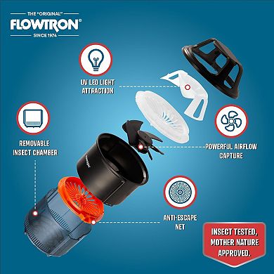 Flowtron Bug Trap Indoor Mosquito Catcher, USB-C Powered with Switch UV Light