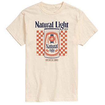 Big & Tall Natural Light Beer Vintage Can Graphic Tee