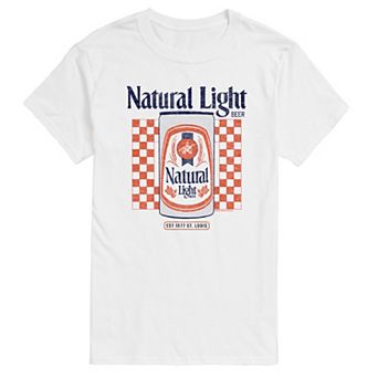 Big & Tall Natural Light Beer Vintage Can Graphic Tee