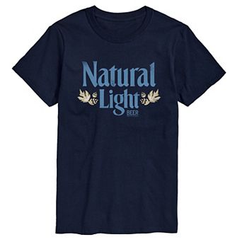 Big & Tall Natural Light Beer Vintage Logo Graphic Tee