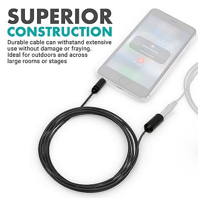 Movo PM10EC6 20-foot (6m) TRRS Female 3.5mm to TRRS Male 3.5mm Microphone Extension Cable