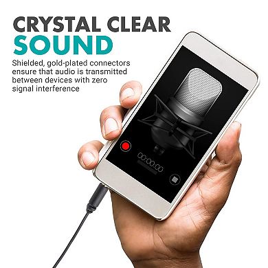 Movo PM10EC6 20-foot (6m) TRRS Female 3.5mm to TRRS Male 3.5mm Microphone Extension Cable