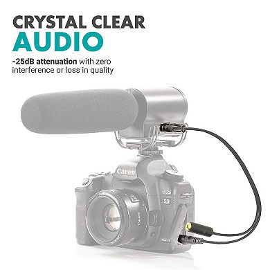 Movo MV-RC300 Line to Microphone Attenuator Cable for DSLRs