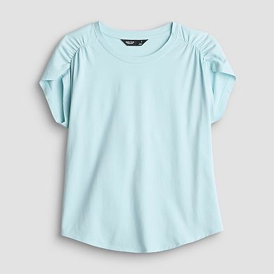 Women's Simply Vera Vera Wang Ruched Shoulder T-Shirt