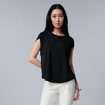Women's Simply Vera Vera Wang Ruched Shoulder T-Shirt