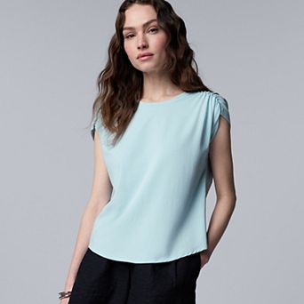 Women's Simply Vera Vera Wang Ruched Shoulder T-Shirt
