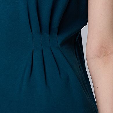 Women's Simply Vera Vera Wang Side Pleated Sleeveless Top