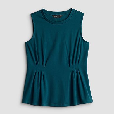 Women's Simply Vera Vera Wang Side Pleated Sleeveless Top