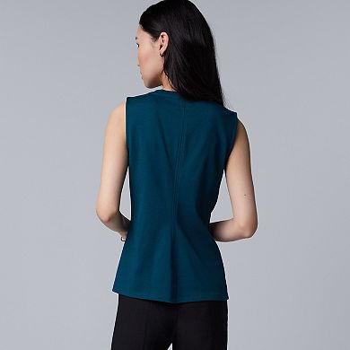 Women's Simply Vera Vera Wang Side Pleated Sleeveless Top
