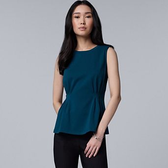 Women's Simply Vera Vera Wang Side Pleated Sleeveless Top