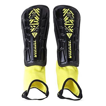 Vizari Malaga Soccer Shin Guards: Dual-layer protection, ankle support, ventilated, non-slip strap