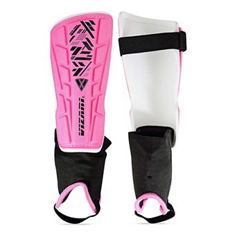 Vizari Malaga Soccer Shin Guards: Dual-layer protection, ankle support, ventilated, non-slip strap