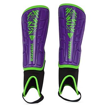 Vizari Malaga Soccer Shin Guards: Dual-layer protection, ankle support, ventilated, non-slip strap