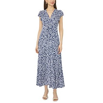 Petite MSK Flutter Sleeve Midi Dress