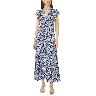 Petite MSK Flutter Sleeve Midi Dress, Women's, Size: Small Petite, Denim
