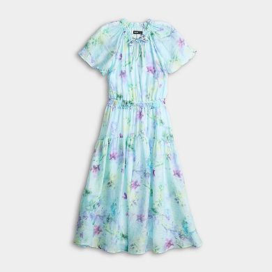 Women's Simply Vera Vera Wang V-Neck Tiered Flowy Maxi Dress