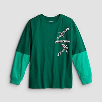 Boys 6-20 Minecraft Long Sleeve Graphic Tee