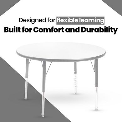 Round Activity Table 36" Gray Edge