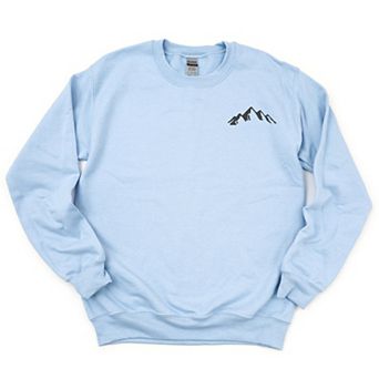 Embroidered Mountains Outline - Women's Graphic Sweatshirt