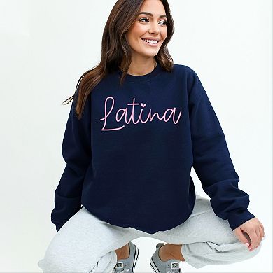 Embroidered Latina Cursive - Women's Graphic Sweatshirt