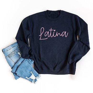Embroidered Latina Cursive - Women's Graphic Sweatshirt