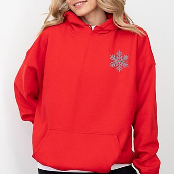 Embroidered Snowflake - Women's Graphic Hoodie