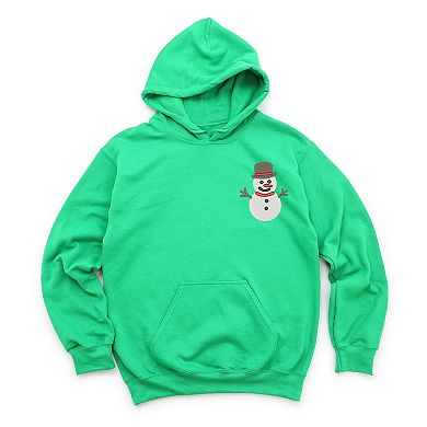 Embroidered White Snowman - Women's Graphic Hoodie