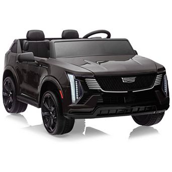 24V Licensed Cadillac Kids Ride-On Car, 2-Seater Electric Vehicle w/ Remote, LED, Shock Absorbers