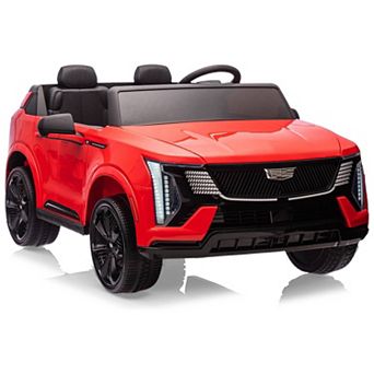24V Licensed Cadillac Kids Ride-On Car, 2-Seater Electric Vehicle w/ Remote, LED, Shock Absorbers