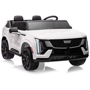 24V Licensed Cadillac Kids Ride-On Car, 2-Seater Electric Vehicle w/ Remote, LED, Shock Absorbers