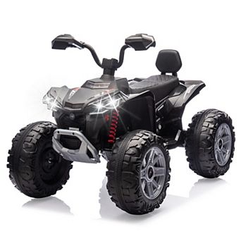 24V 2-Seater Kids Ride-On ATV, Electric 4-Wheeler with Dual 553W Motors, LED Lights & Music