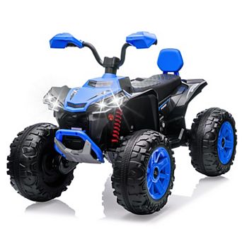 24V 2-Seater Kids Ride-On ATV, Electric 4-Wheeler with Dual 553W Motors, LED Lights & Music