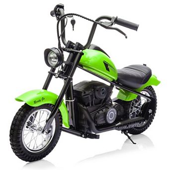 24V Kids & Teens Electric Dirt Bike, 250W Motor, 14MPH, LED Light, Leather Seat, 60Min Ride Time