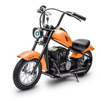 24V Kids & Teens Electric Dirt Bike, 250W Motor, 14MPH, LED Light, Leather Seat, 60Min Ride Time