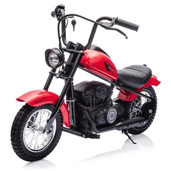 24V Kids & Teens Electric Dirt Bike, 250W Motor, 14MPH, LED Light, Leather Seat, 60Min Ride Time