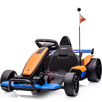 24V McLaren Licensed Kids Electric Go Kart, Drift Racing Go-Kart w/Drift Race Pedal, 2 Speeds, 400W